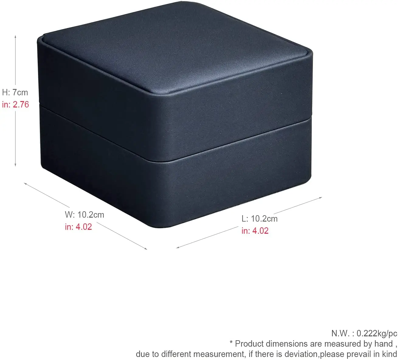 Oirlv Premium Leather Watch Gift Box Single Watch Storage Case with Removable Pillow Wristwatch Display Box Dark blue Organizer