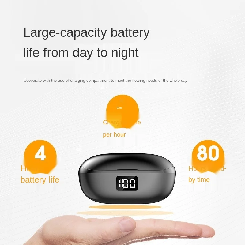 Free shipping Bluetooth 5 0 stereo Bluetooth earphone Portable charging box Digital battery display Intelligent noise reduction
