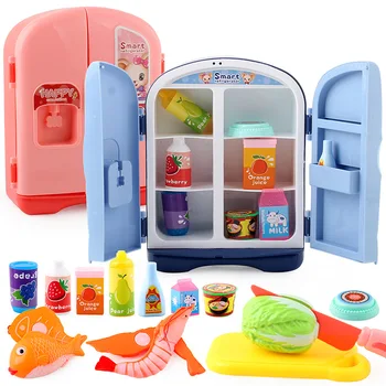 

Simulation Refrigerator Food Kitchen Toys for Children Pretend Play Toy Set Play House Educational Interactive Montessori Toys