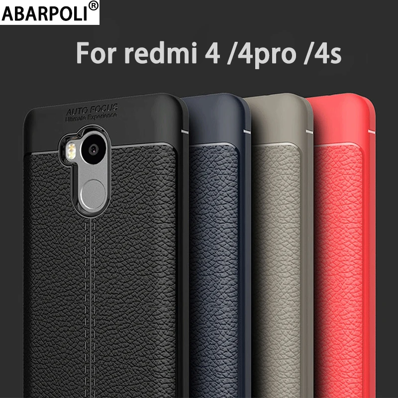 Чехол Leathe Xiaomi Redmi 4 Pro, роскошный кожаный мягкий силиконовый чехол из ТПУ для Redmi 4, ударопрочный бампер, силиконовый чехол из ТПУ Redmi 4 Pro