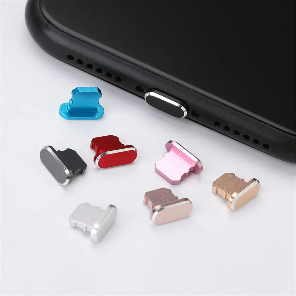 Metal Dust plug Charging Port Skin PC Charger Port Anti Dust Plug Cap Stopper Cover Mobile phone dust plug