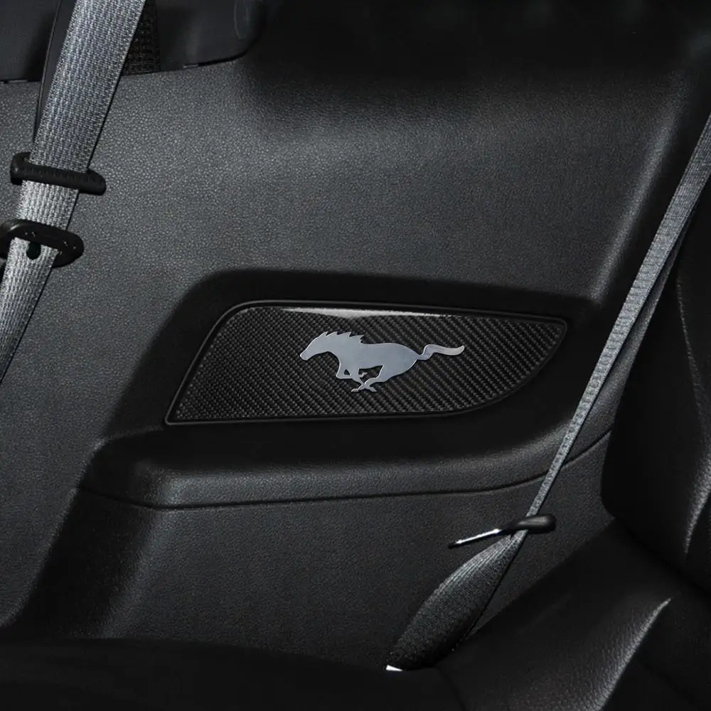 

For 2009-2013 Ford Mustang interior modified accessories door inner door panel true carbon fiber decorative sticker