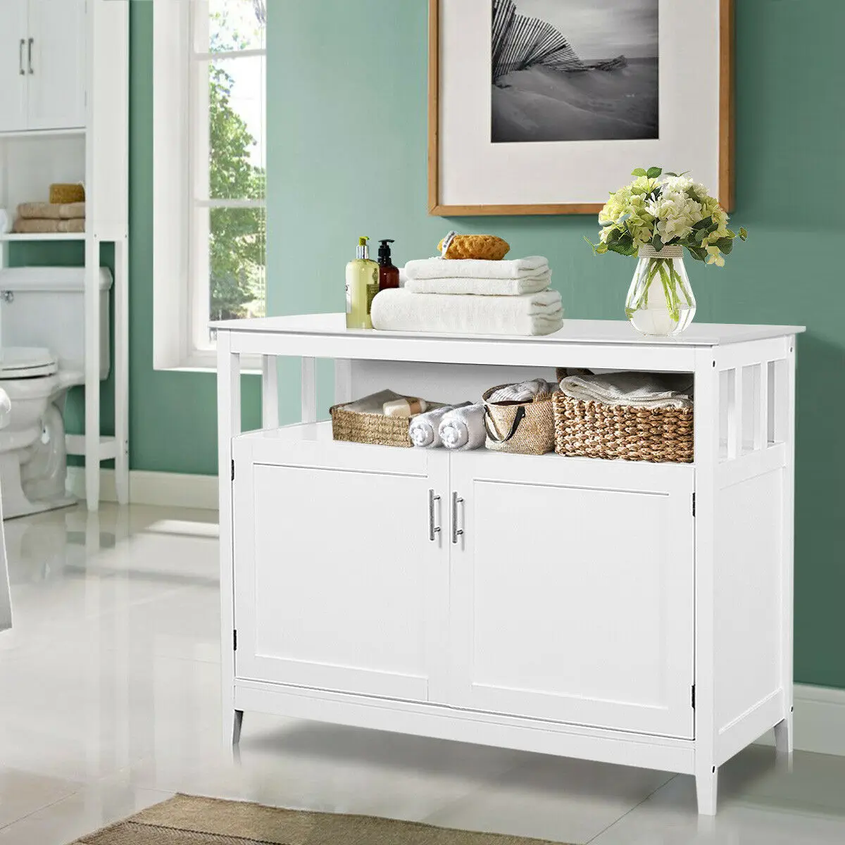 Biaya Modern Dapur Penyimpanan Kabinet Prasmanan Server Meja Bufet Makan Kayu Putih AliExpress