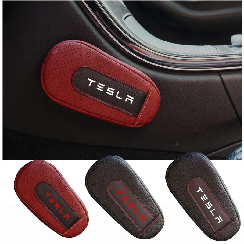 Автомобильные аксессуары для Tesla модели 3 модели S X мягкая и удобная подставка для ног Подушка для двери автомобиля мягкая прокладка для локтя автостайлинг