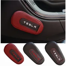 Автомобильные аксессуары для Tesla модели 3 модели S X мягкая и удобная подставка для ног Подушка для двери автомобиля мягкая прокладка для локтя автостайлинг