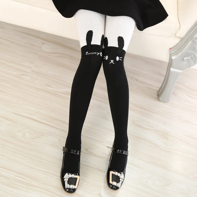 New Children's Cartoon Tights For Lovely Girls Patchwork Embroidery Designs Stockings Spring Pantyhose Baby Kawaii Tights