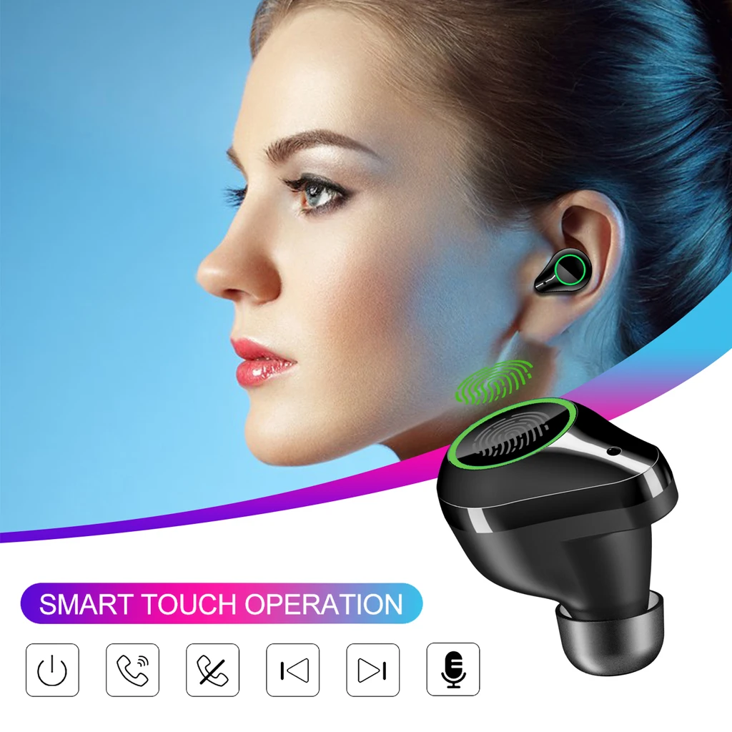 Wireless Earbuds Digital Display Bluetooth Waterproof Stereo HiFi Earphones