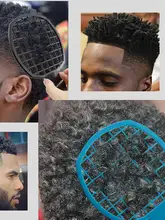 2 cores azul preto homem curling pente torção onda pente dreadlocks perm estilo pente que é durável abs materiais modelagem ferramenta