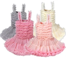 Модное платье-пачка для девочек детское экстра-пушистый платье на день рождения милое осеннее бальное платье с оборками платье-баллон Хэллоуин Рождество