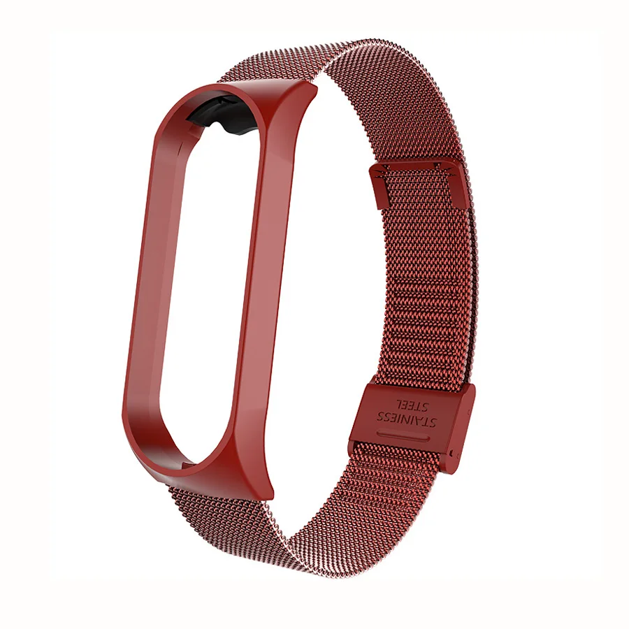 Металлический браслет для mi Band 4 3 ремешок на запястье металлический Безвинтовой из нержавеющей стали для Xiao mi band 4 3 Широкие ремешки mi band 4 3