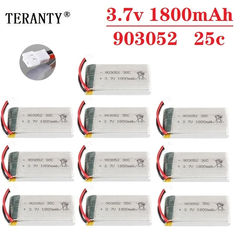 Аккумулятор 3 7 в 1800 мА · ч 1/2/5/10 шт. для SYMA X5SW X5 X5S X5C M18 H5P KY601S 903052 литий-полимерный