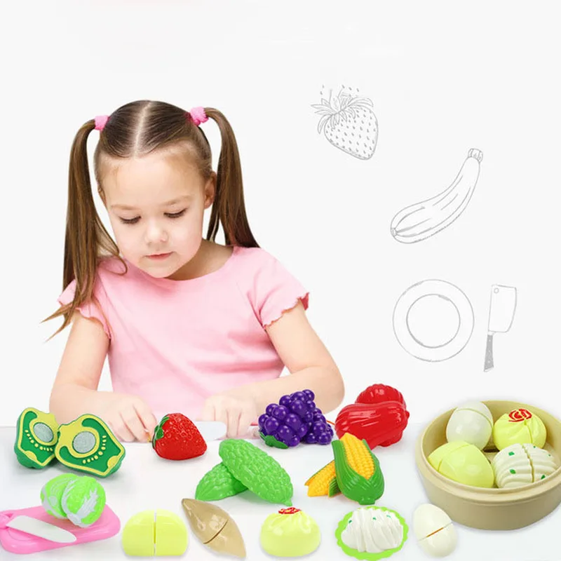 Новые срезанные булочки, овощные игрушки, детская кухня, Kawaii игрушки-пазлы подарки, кухонный игровой домик, обучающий срезанный Фруктовый набор игрушек