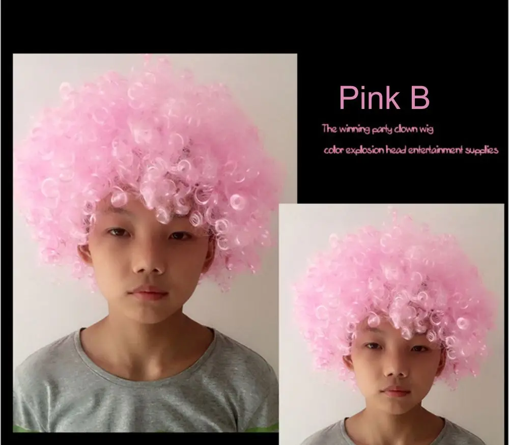 Clown funny wig colorful big-haired child headwear