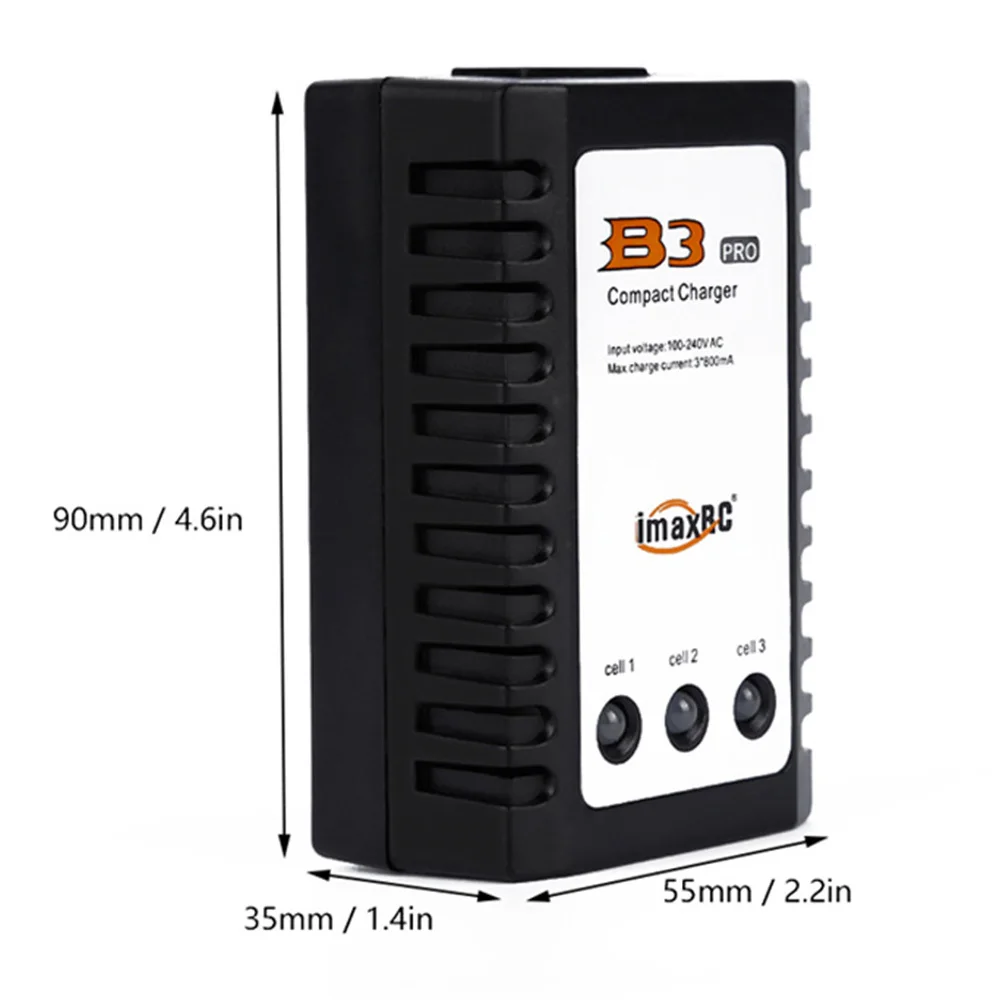 

New Simple B3 Balance Charger Compact Balance Charger for 2S 3S 7.4V 11.1V Lithium LiPo Battery Power Adapter 95 x 55 x 35mm
