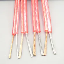 Кабель для динамиков бескислородный медный высококачественный 5 м прозрачный розовый динамик аудио провод(RVB-100/200 тип