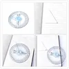 Plastic 360 Degree Protractor Ruler Angle Finder Swing Arm School Office 4