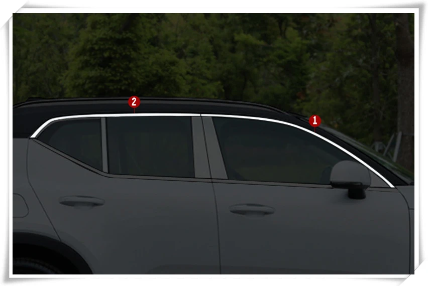 Для Volvo XC40 нержавеющая сталь Верхняя или Нижняя отделка подоконника формовочные декоративные полосы покрытие 4 шт. автомобильный Стайлинг