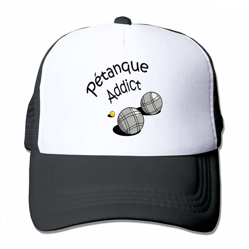 Petanque addict бейсбольная кепка для мужчин и женщин, Кепка-Дальнобойщик, модная Регулируемая Кепка - Цвет: 4-Black
