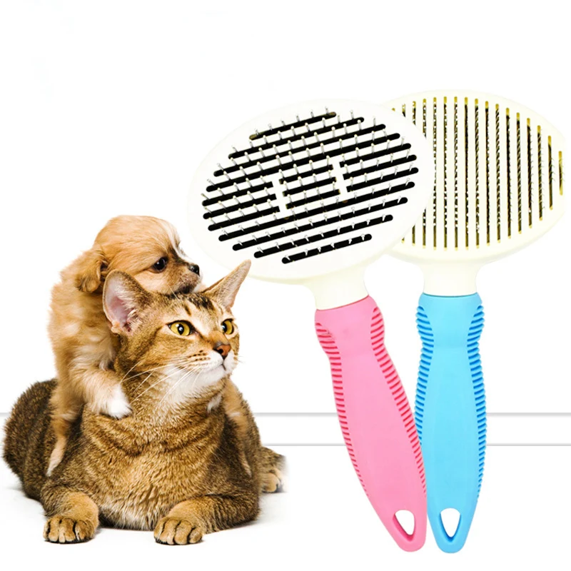 

Dog Brush & Cat Brush - Quick Self Cleaning Brush for Long and Short Hair Pet Shedding Grooming Tools Pet Dog Hair Remover