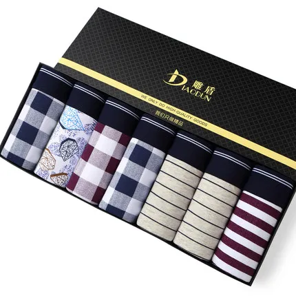 TEXIWAS 7PCS/lot Brand Underwear Men Boxer XXXL Breathable Summer Modal Cotton Trunk Shorts Youth Ice Silk Panties - Цвет: 13