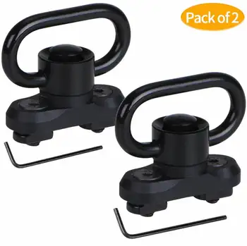 

2set 1.25" M-lok QD Sling Mount Sling Swivel Quick Detach/Release Push Button Adapter Base Attachment for Mlok HandGuard