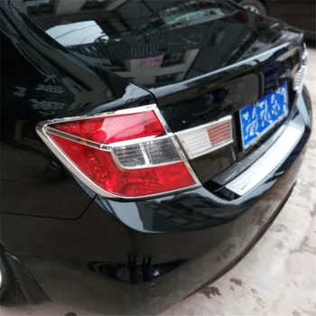 

WELKINRY car auto cover For Honda Civic 9th generation 2012 2013 2014 2015 ABS chrome rear tail lamp light trim