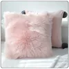 Nordic Plush Pillowcase Wool Faux Fur Cushions Sofa Bed Furry Long Hair Cushion Princess Pillow Home Wedding Decoration 2