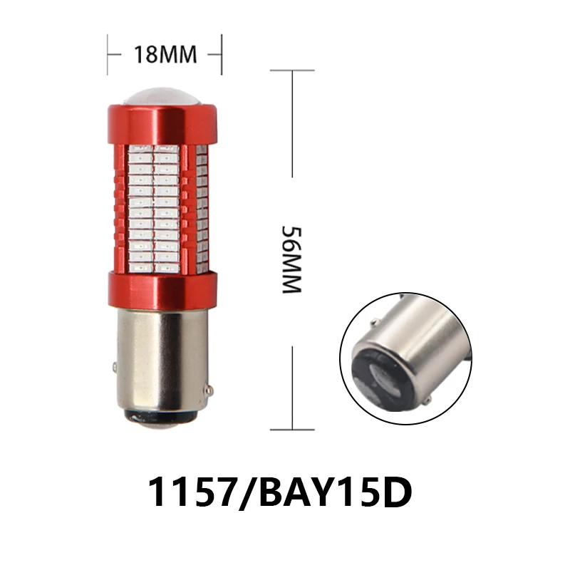 1157 BAY15D LYMOYO 1 шт., автомобильные наклейки на T20 w21w 7440 w21/5 Вт 7443 1156 BA15S 4014 106SMD DRL светодиодный поворотник светильник парковка светильник Дневной светильник 12v - Испускаемый цвет: 1157 BAY15D