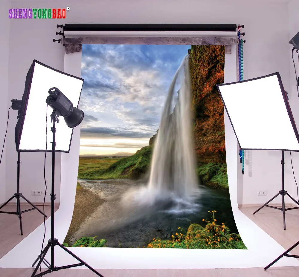 

SHENGYONGBAO 5x7ft Vinyl Custom Waterfall Theme Photography Backdrops Prop Digital Background TPB-1012