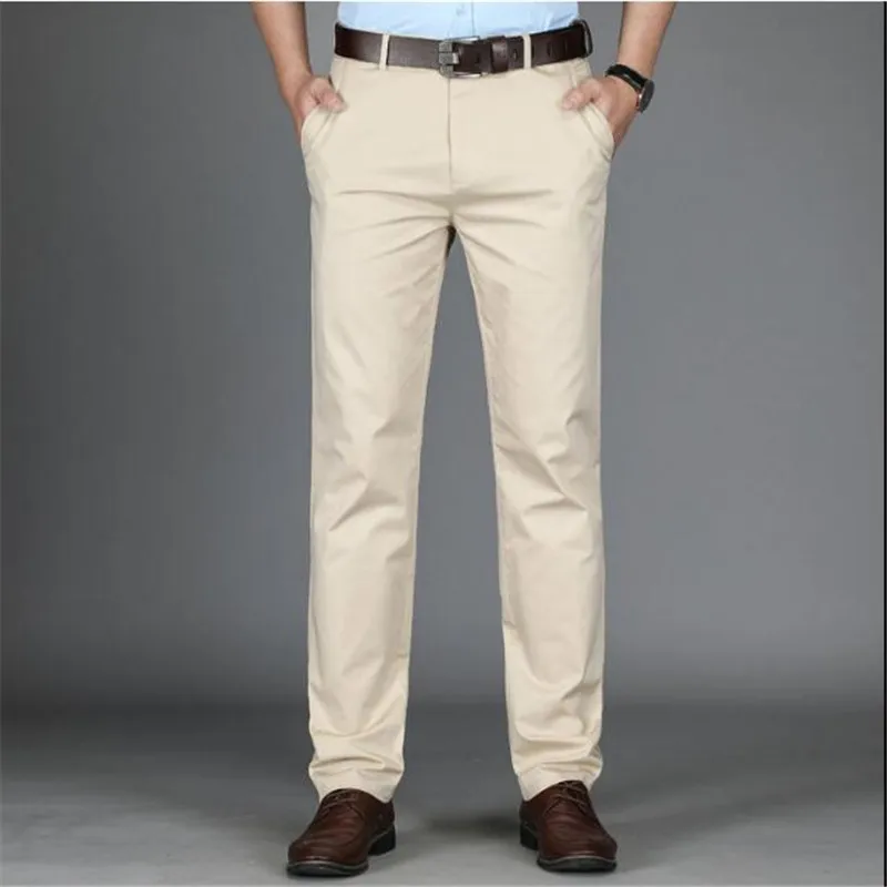 Pantalones de vestir para hombre, pantalón formal y clásico, para oficina y social, traje, 2020