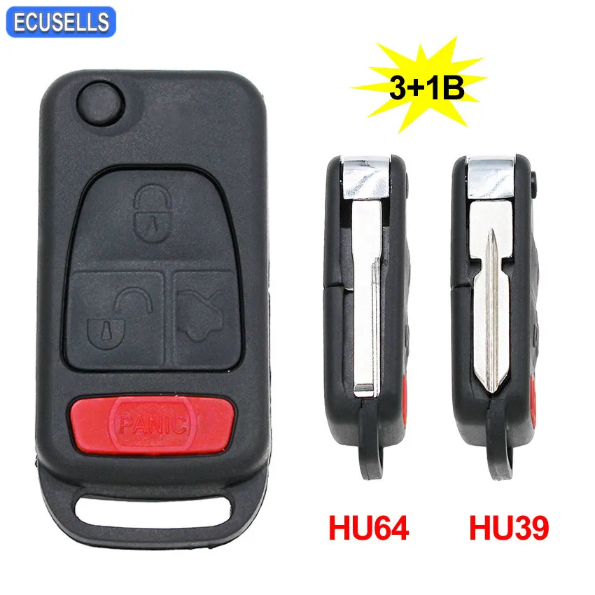 1 Button Flip Remote Key Fob Case Shell for Mercedes-Benz ML320 C230 ML55 