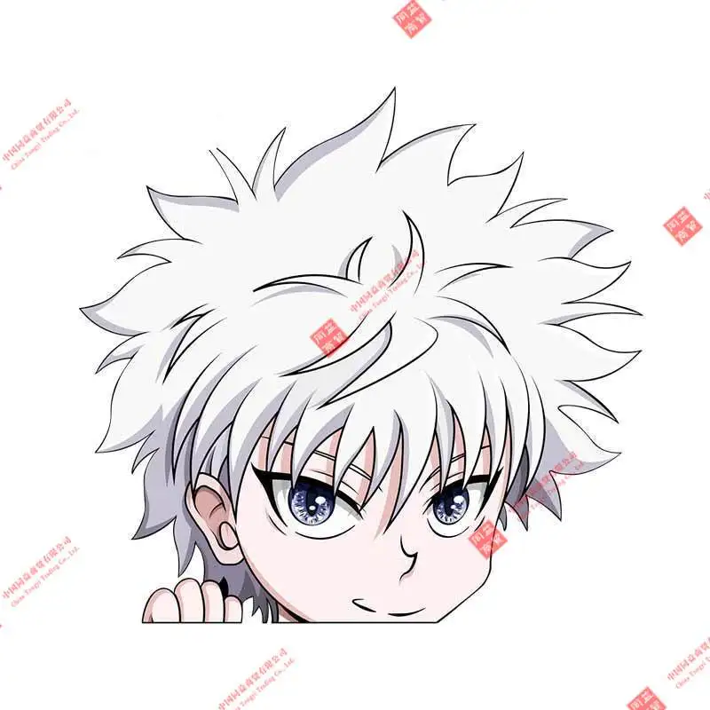 

Personality Car Decal Hxh Killua Peeker Vinyl Car Stickers Waterproof DIY Anime Car Warp Scratch-proof Decal for Vehicle