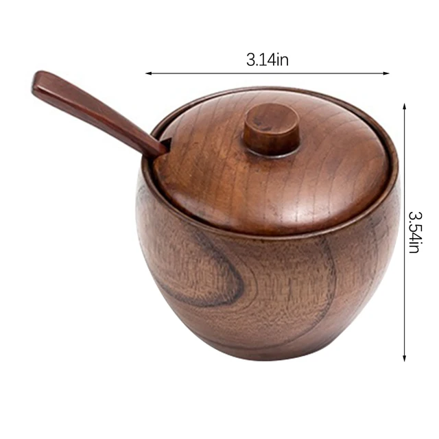 Wooden Salt and Pepper Pinch Pot Set 2