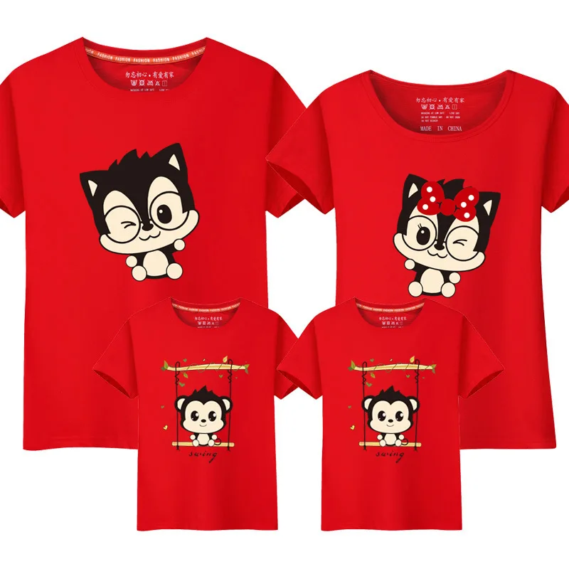 Tumblr Cartoon Tshirts Animal Print Mom And Daughter Matching