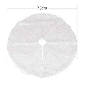 

2020 Christmas Tree Skirt Base Floor Mat Cover Plush XMAS Party Home Decor 78cm