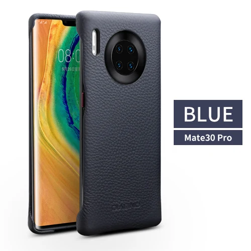 QIALINO Роскошный ультра легкий чехол из натуральной кожи для huawei mate 30 Pro, модный тонкий чехол для huawei mate 30, три цвета - Цвет: For Mate 30 Pro
