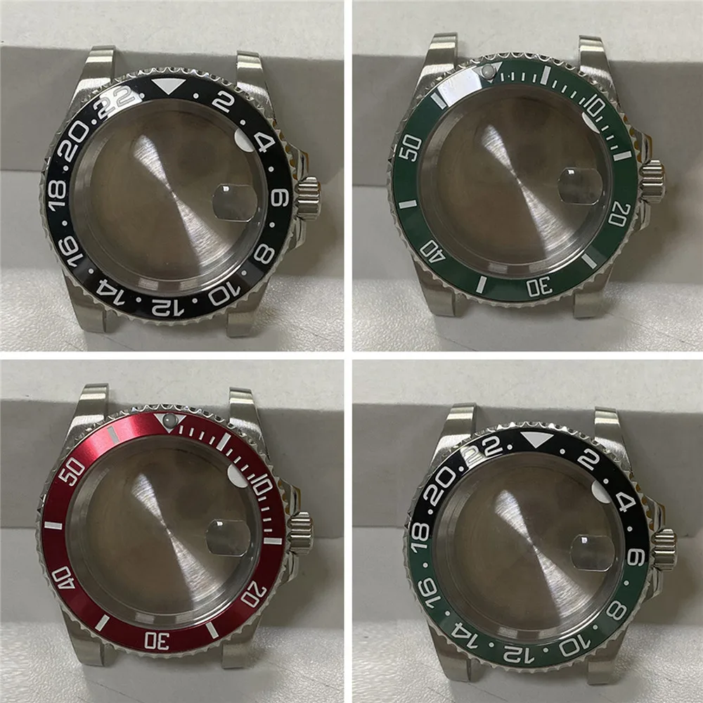 40MM Watch Case with Sapphire Mirror for Miyota 8215 8205 8200 For Mingzhu 2813 3804 ETA 2836 2834 Movement Repair Part | Электроника