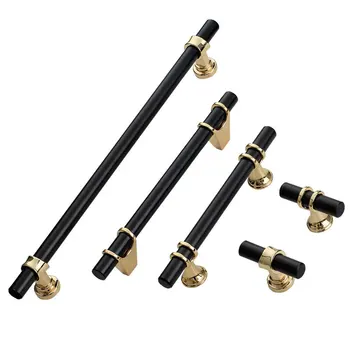 

Modern minimalist long cabinet door handle American black wardrobe long handle furniture hardware