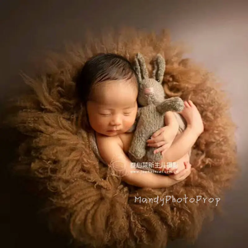 Woolen Blanket Felt Backdrop Basket Filler Newborn Backdrop Photo Props