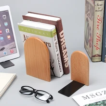 1 шт. противоскользящие книжные концы натуральная книга из дерева подставка-держатель в виде ракушки для школьников продукт Настольный органайзер для офиса