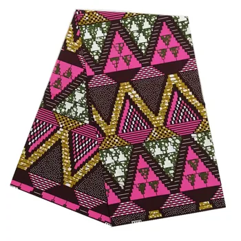 

Pink Diamond design 100% Cotton Real African Wax Print Fabric New Polular Ankara Fabric 6yards for Sewing NN0809-33