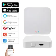 Tuya zigbee gateway hub ponte controle remoto sem fio dispositivo de casa inteligente via smartlife app funciona com alexa casa do google