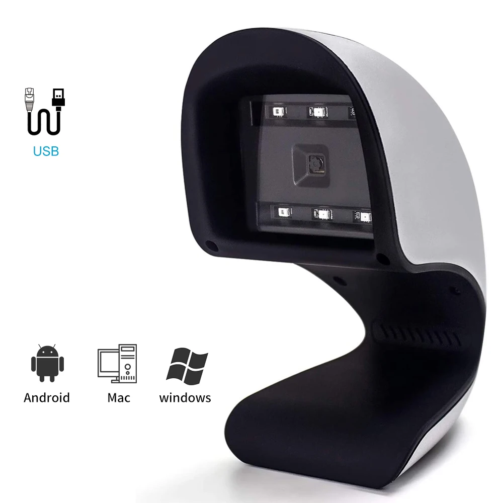 Сканер штрих кода 2D 1D Проводной USB настольный считыватель сканер QR USB|Сканеры| |