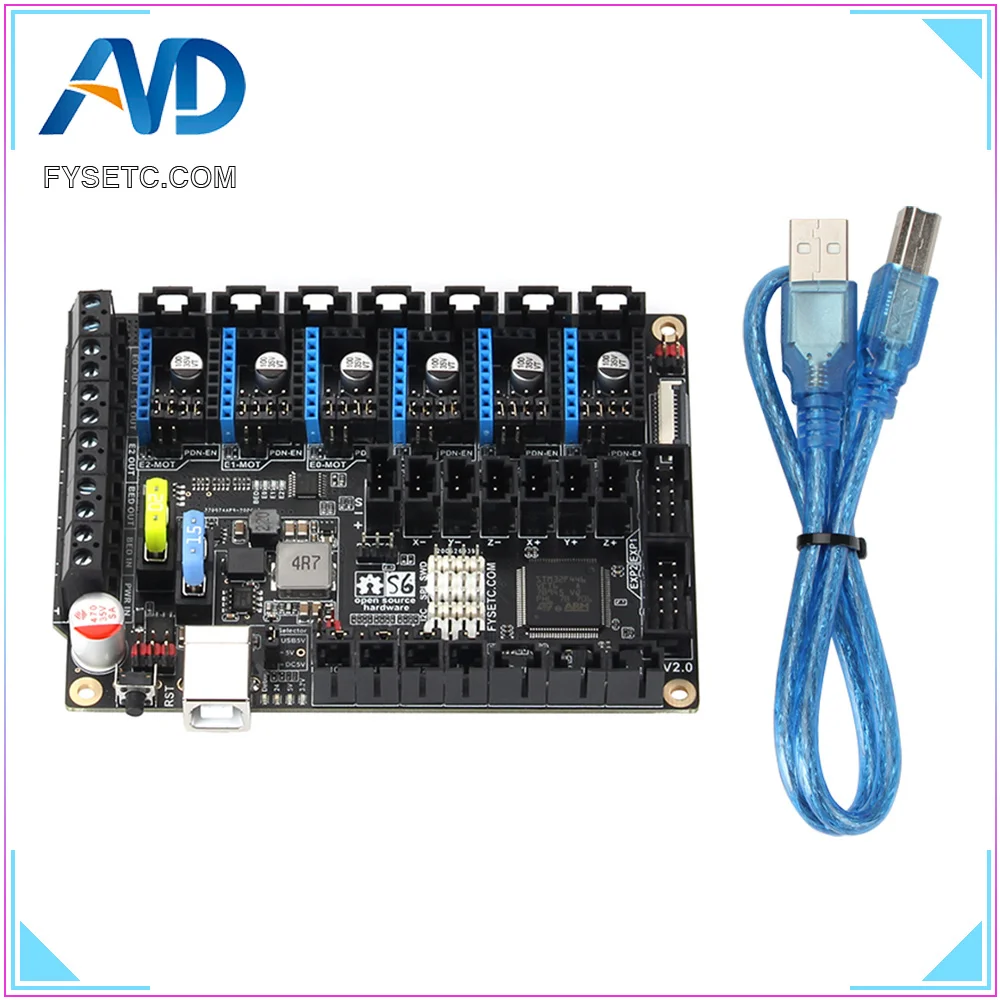 Motherboard 32 Bit Control Board Suporta Drivers 6x vs f6 V1.3 Skr V1.3 Voron 1.8 1.9 Tmc2209 Tmc5060 Fysetc-s6 V2.0
