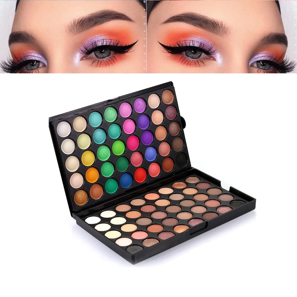 

POPFEEL 80 Color Matte Eyeshadow Palette Silky Powder Smoky Makeup Lasting-Effect Nature Shimmer Eye Shadow Beauty Cosmetic Set