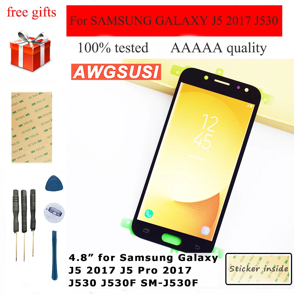 4 8 &quotдля SAMSUNG GALAXY J5 Pro 2017 J530 LCD J530F J530FM SM ЖК дисплей монитор + сенсорный экран