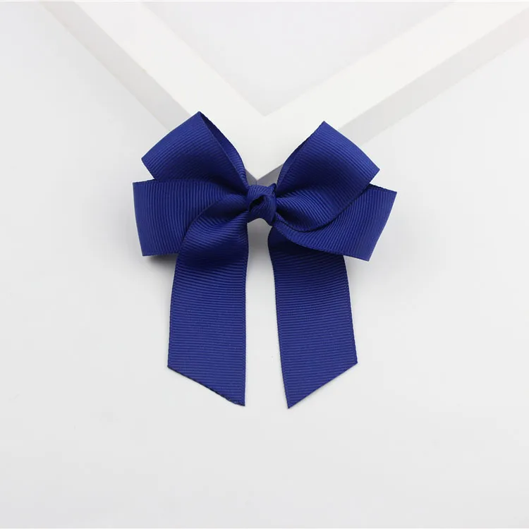 a04 Navy Blue 1 шт./лот, детские заколки с бантами для волос, рождественские аксессуары для детей, лента для банта на волосы, заколка с бантом, аксессуары ZYAA1718 - Цвет: a04 Navy Blue