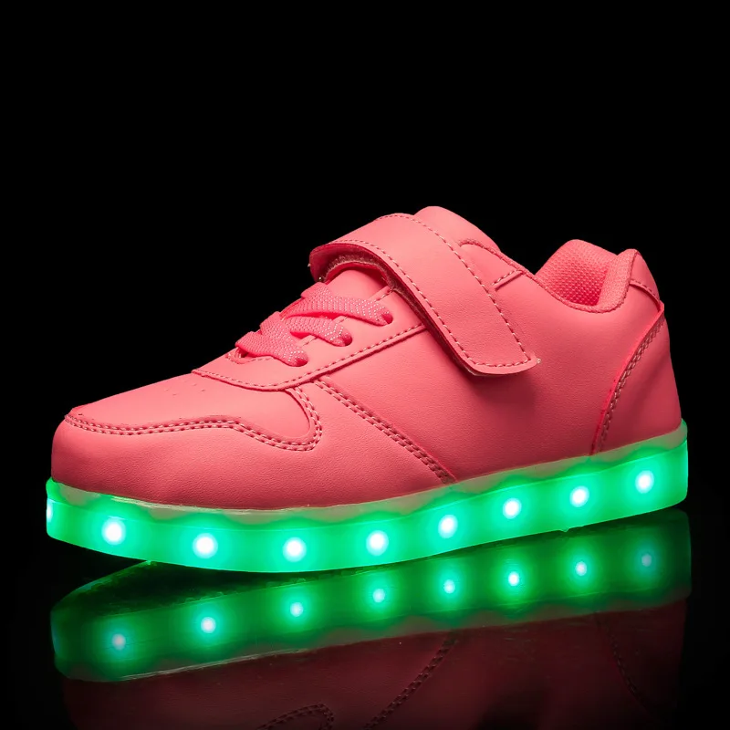 Золотая детская обувь модные светящиеся кроссовки для девочек кроссовки с подсветкой перезаряжаемые светящиеся кроссовки zapatos de luces