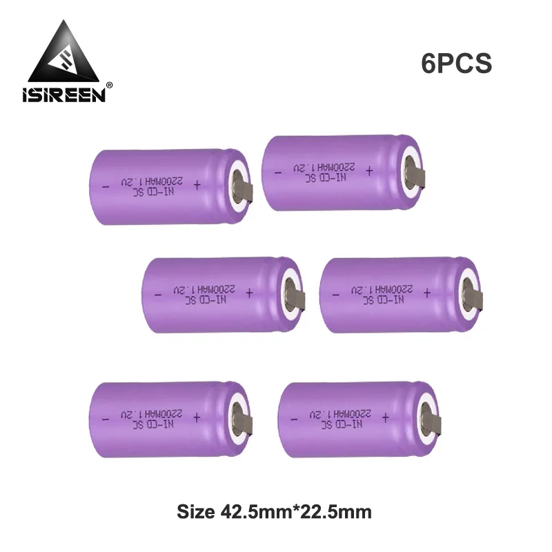 

SC Ni-CD Rechargeable Battery Cells 1.2V 2200mAh DIY Battery Packs Subc Ni CD Accumulator Electric Tools 7.2V 12V 14.4V 18V