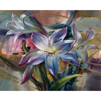 

Purple Narcissus Paintings By Numbers DIY Pictures Oil Coloring By Numbers Set Gift Drawing By Numbers Canvas Decor New Arrivals